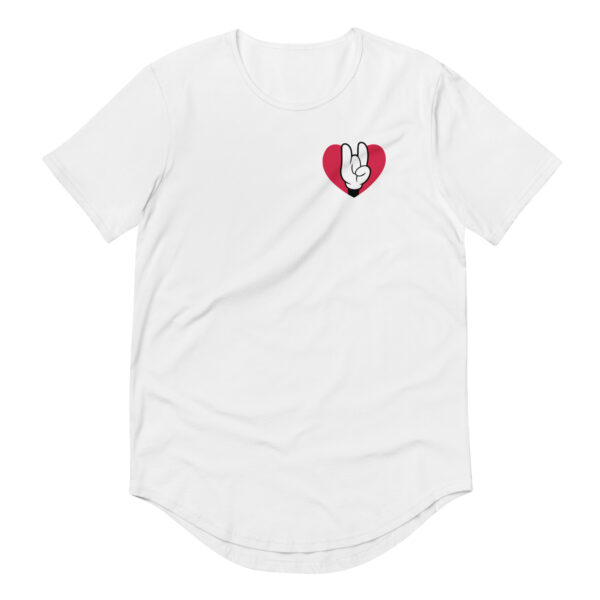 Hand 2 Heart Fitted Men's Curved T-Shirt