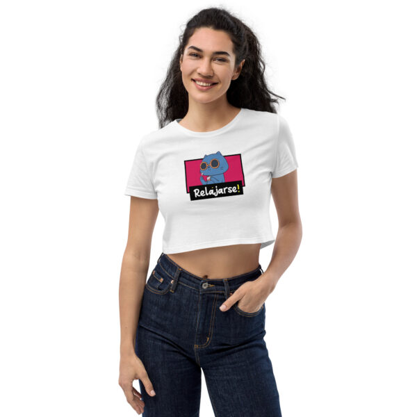 Relax Cat Women's Crop Top - Image 2